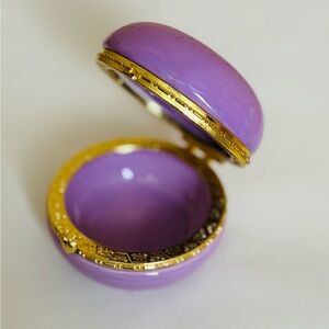 Lilac Trinket Box - Lilac Ring Box - Trinket Dish - Lidded Jewelry Box